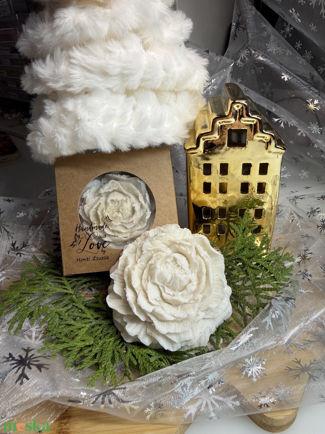 Fahéj illatú, peony szappan - szépségápolás - szappan & fürdés - kézműves szappan - Meska.hu