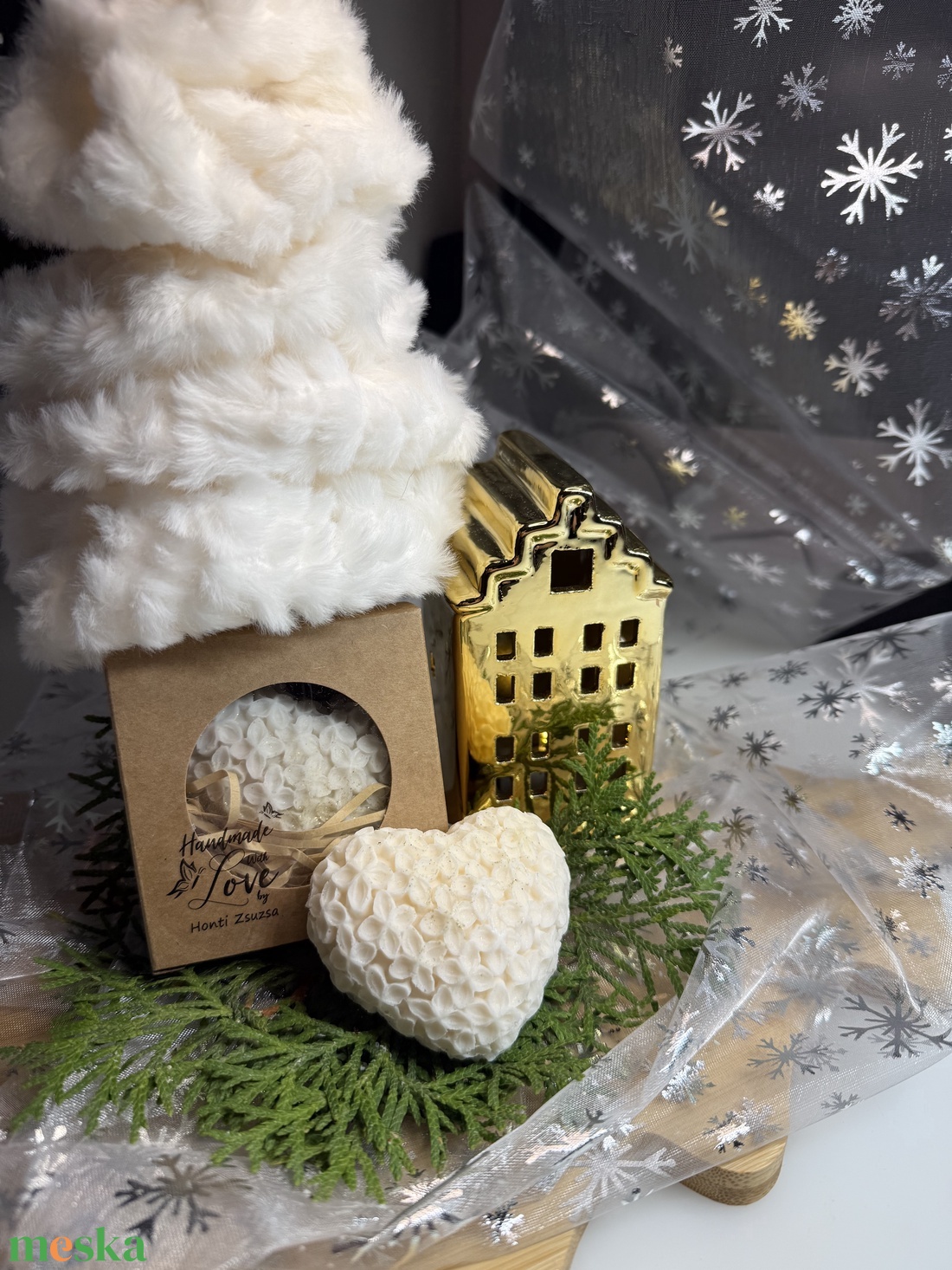 Fahéj illatú, szív alakú szappan - szépségápolás - szappan & fürdés - kézműves szappan - Meska.hu