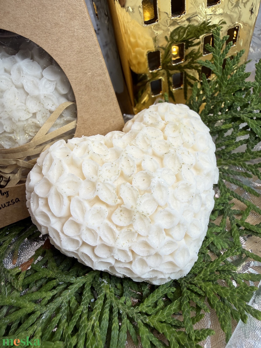 Fahéj illatú, szív alakú szappan - szépségápolás - szappan & fürdés - kézműves szappan - Meska.hu