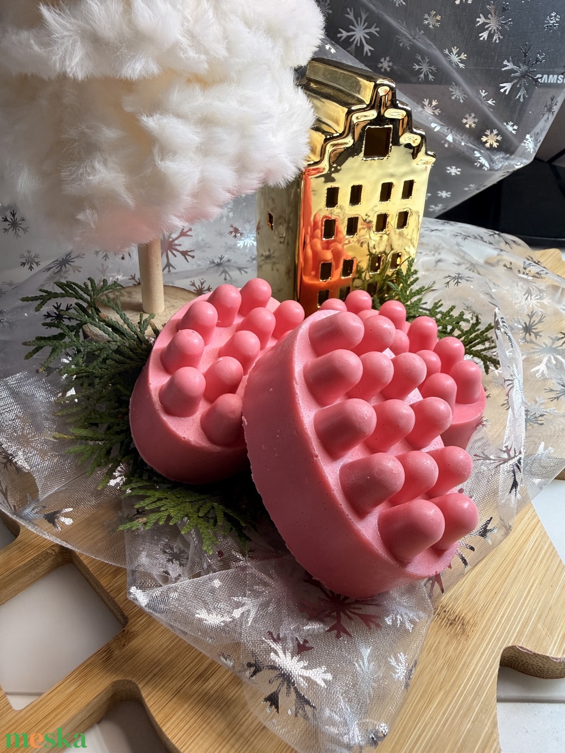 Málnás masszirozós szappan - szépségápolás - szappan & fürdés - kézműves szappan - Meska.hu