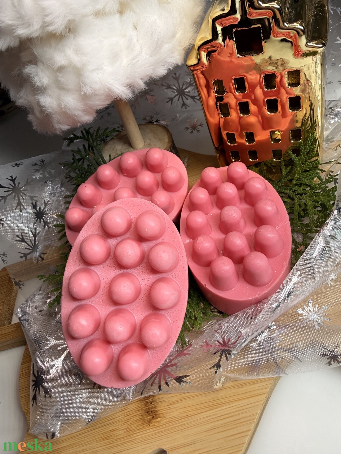 Málnás masszirozós szappan - szépségápolás - szappan & fürdés - kézműves szappan - Meska.hu