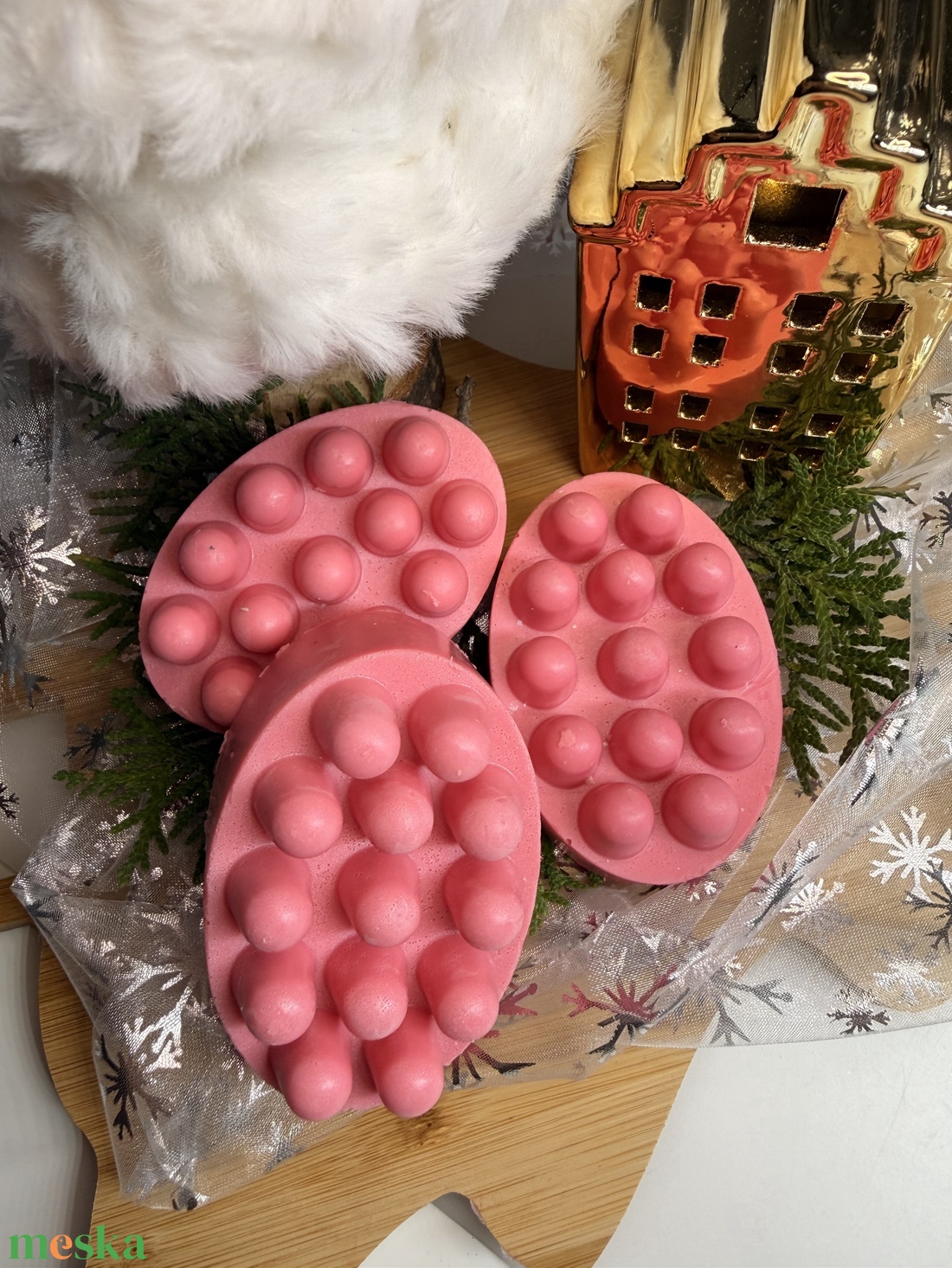 Málnás masszirozós szappan - szépségápolás - szappan & fürdés - kézműves szappan - Meska.hu