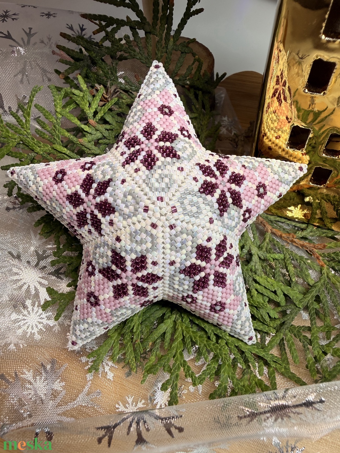 Karácsonyi csillag - karácsony - karácsonyi lakásdekoráció - karácsonyfadíszek - Meska.hu