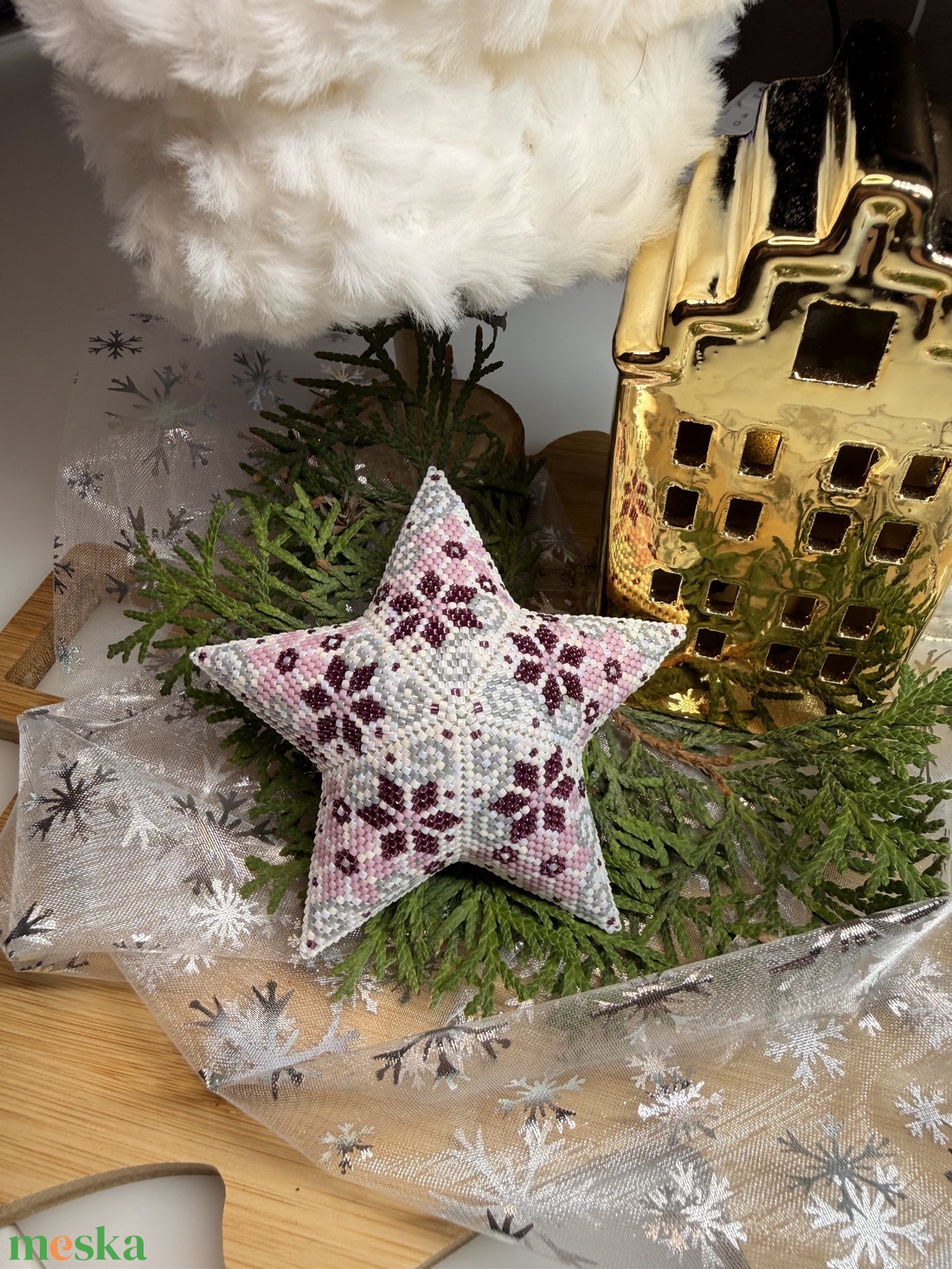Karácsonyi csillag - karácsony - karácsonyi lakásdekoráció - karácsonyfadíszek - Meska.hu