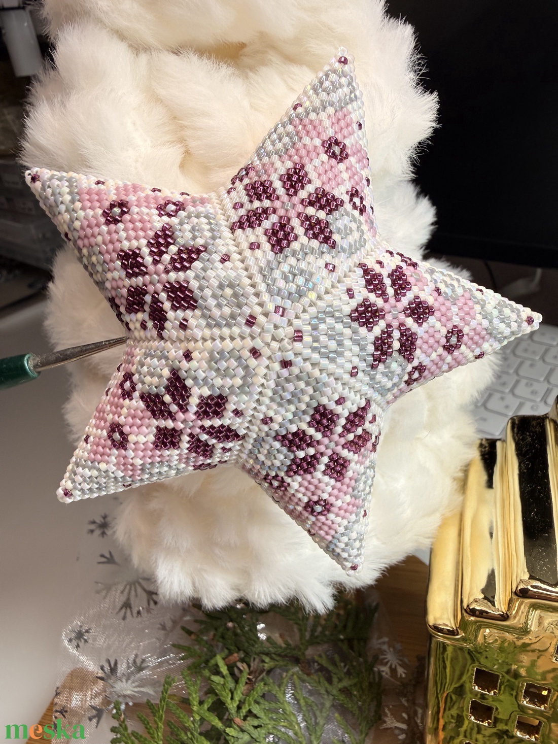 Karácsonyi csillag - karácsony - karácsonyi lakásdekoráció - karácsonyfadíszek - Meska.hu