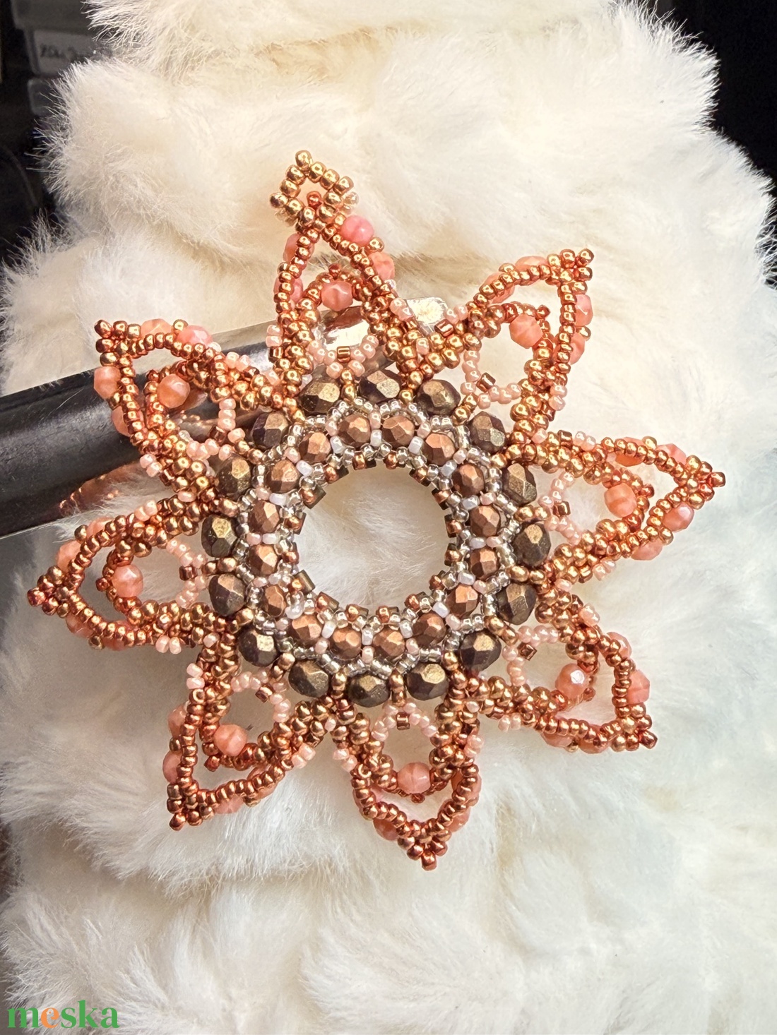 Gyöngyös karácsonyfa dísz  - karácsony - karácsonyi lakásdekoráció - karácsonyfadíszek - Meska.hu