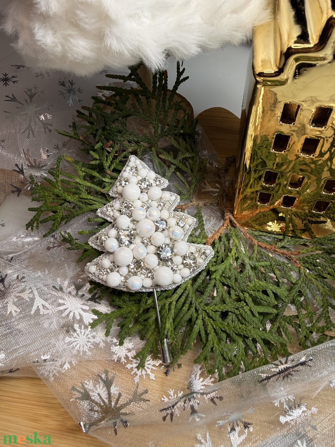 Karácsonyfa bross - ékszer - kitűző és bross - Meska.hu