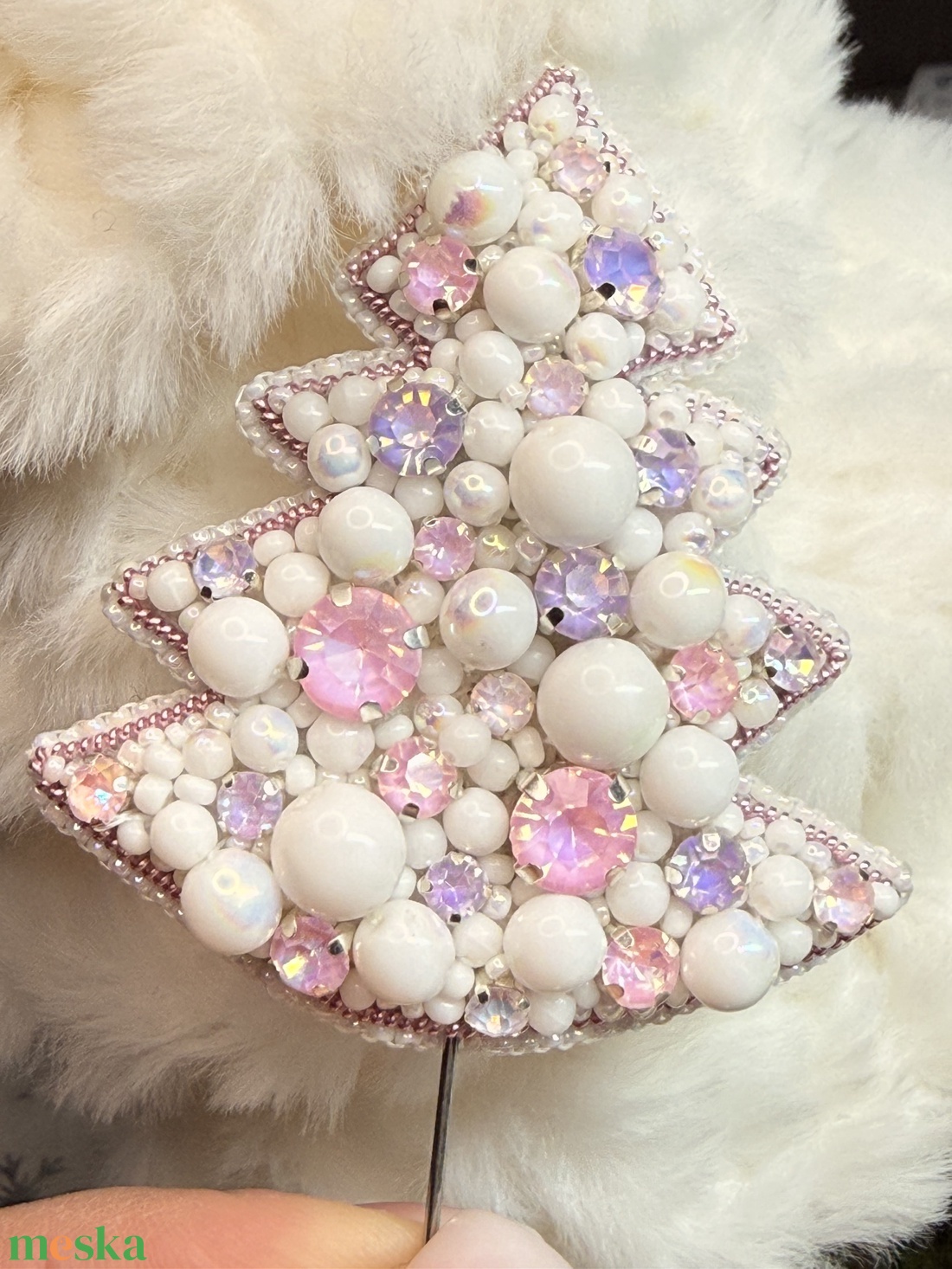 Karácsonyfa bross - ékszer - kitűző és bross - Meska.hu