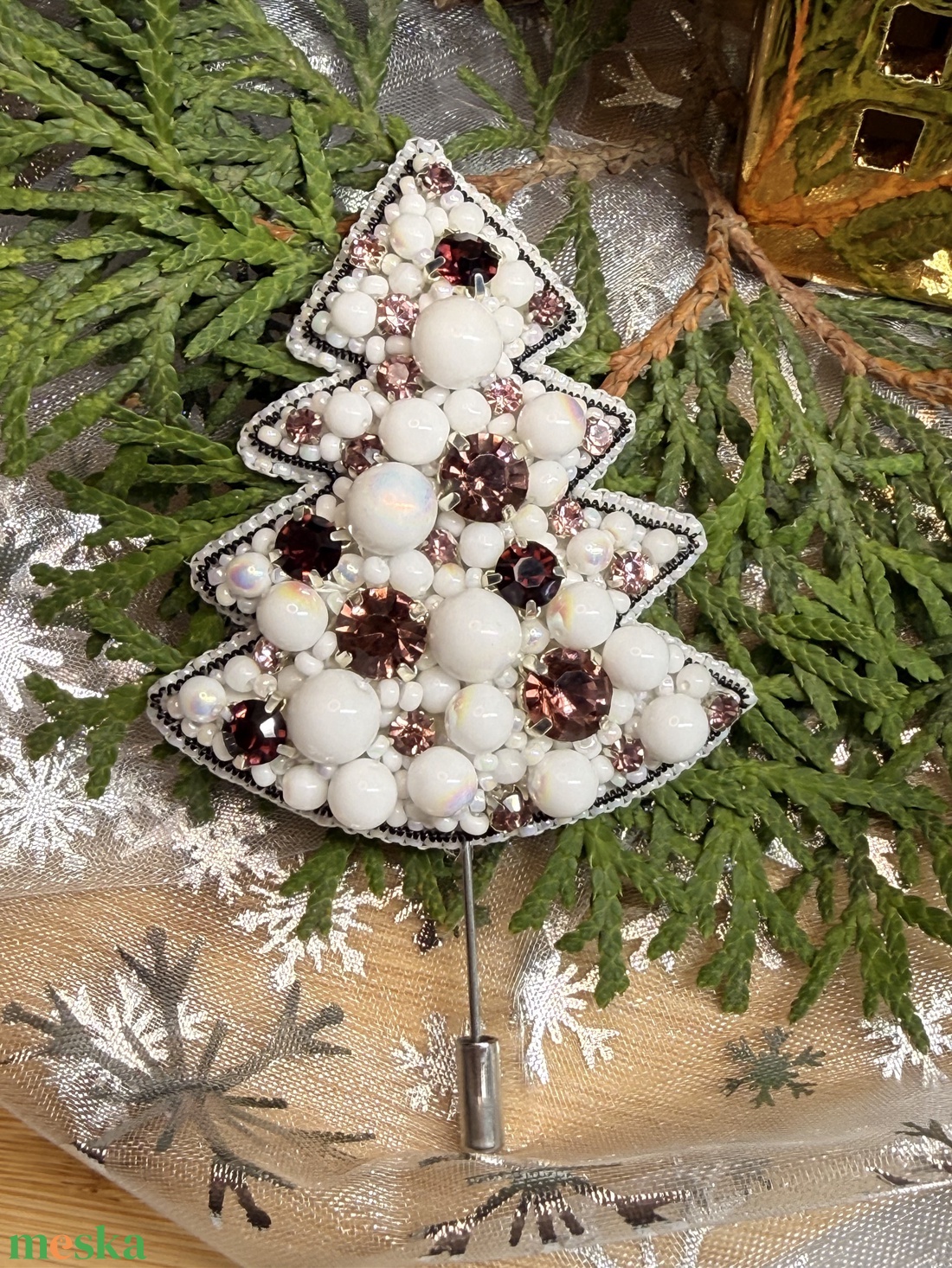 Karácsonyfa bross - ékszer - kitűző és bross - Meska.hu