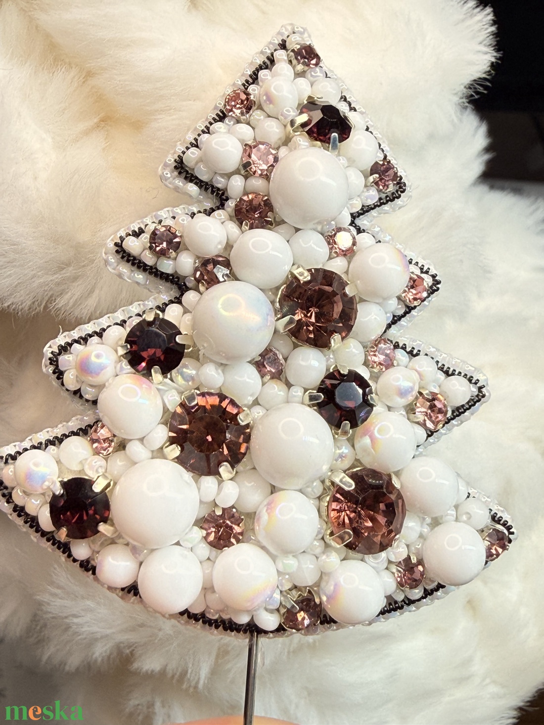 Karácsonyfa bross - ékszer - kitűző és bross - Meska.hu