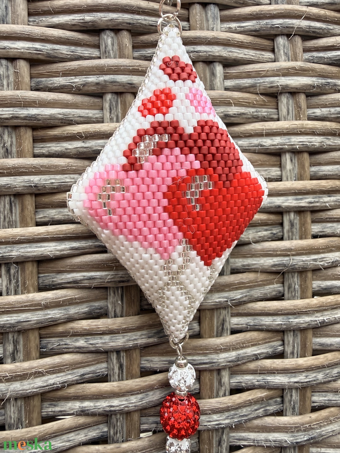 Szíves kulcstartó, dísz - táska & tok - kulcstartó & táskadísz - kulcstartó - Meska.hu