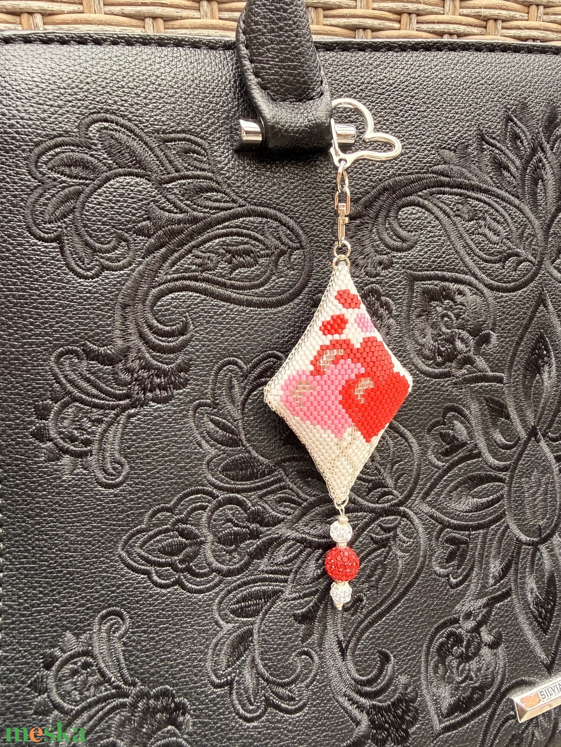 Szíves kulcstartó, dísz - táska & tok - kulcstartó & táskadísz - kulcstartó - Meska.hu