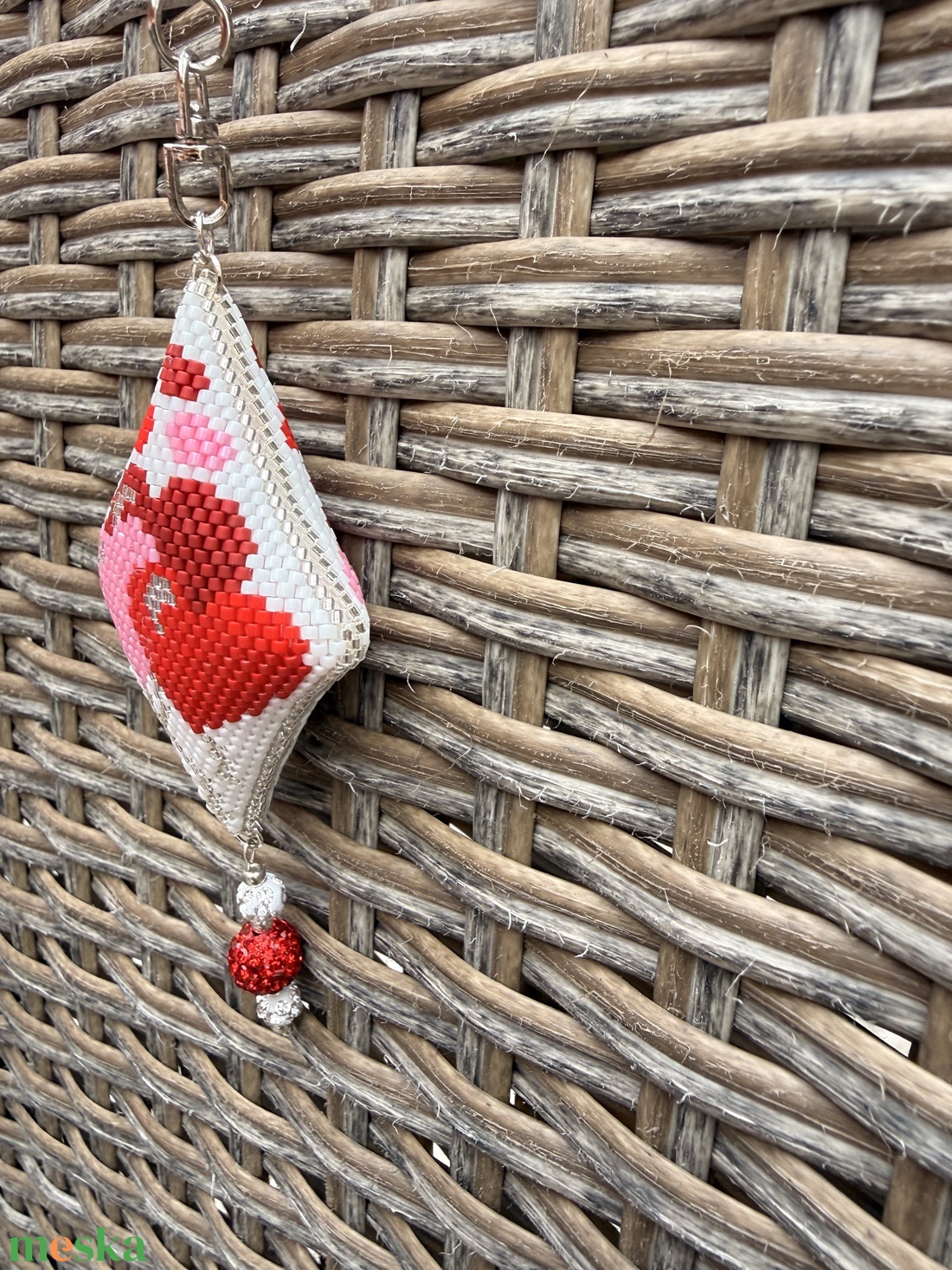 Szíves kulcstartó, dísz - táska & tok - kulcstartó & táskadísz - kulcstartó - Meska.hu