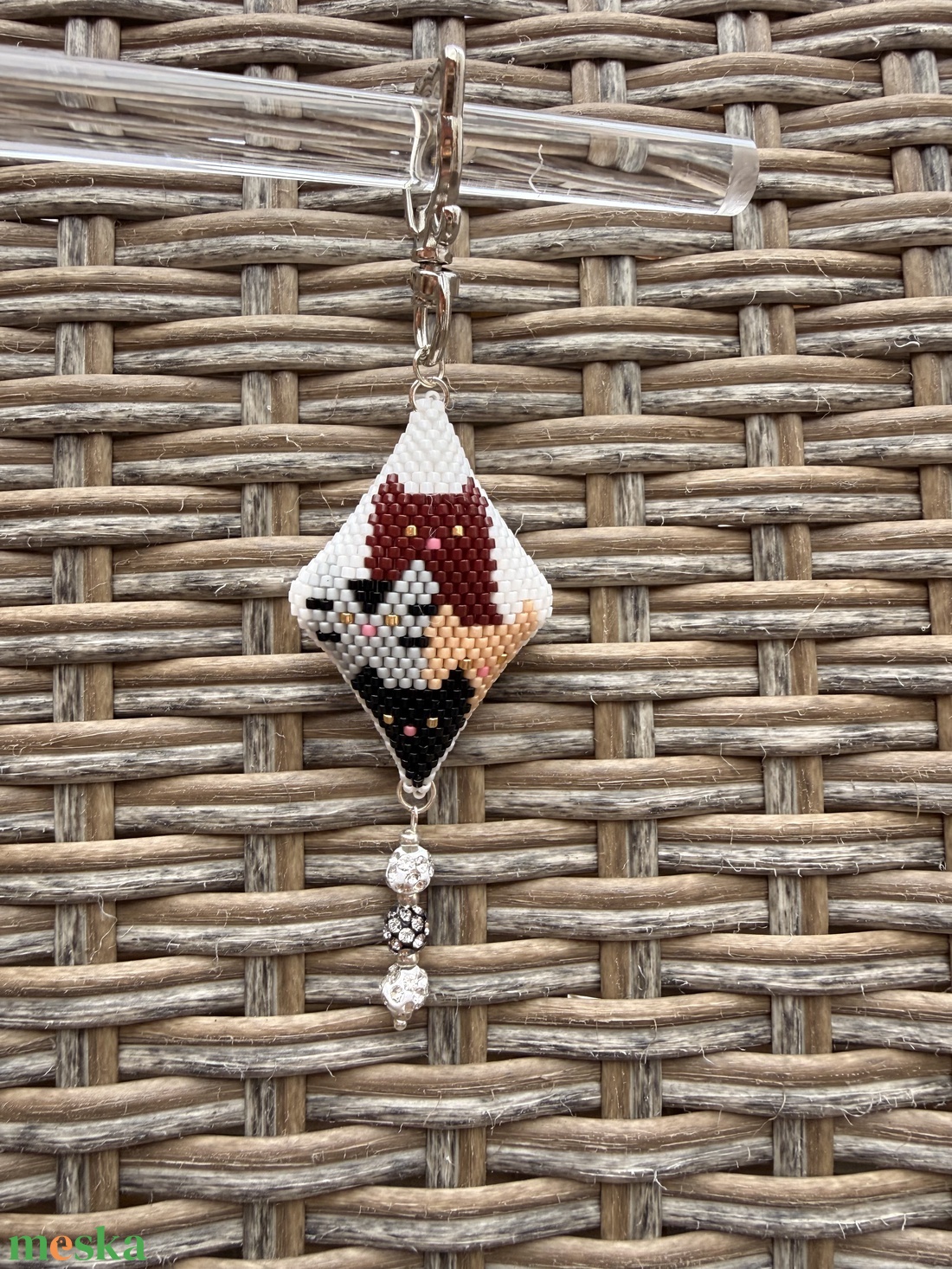 Cicás kulcstartó, dísz - táska & tok - kulcstartó & táskadísz - kulcstartó - Meska.hu