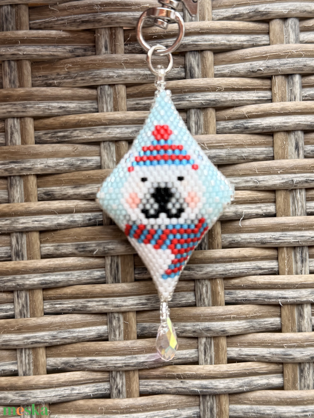 Jegesmedvés kulcstartó, dísz - táska & tok - kulcstartó & táskadísz - kulcstartó - Meska.hu