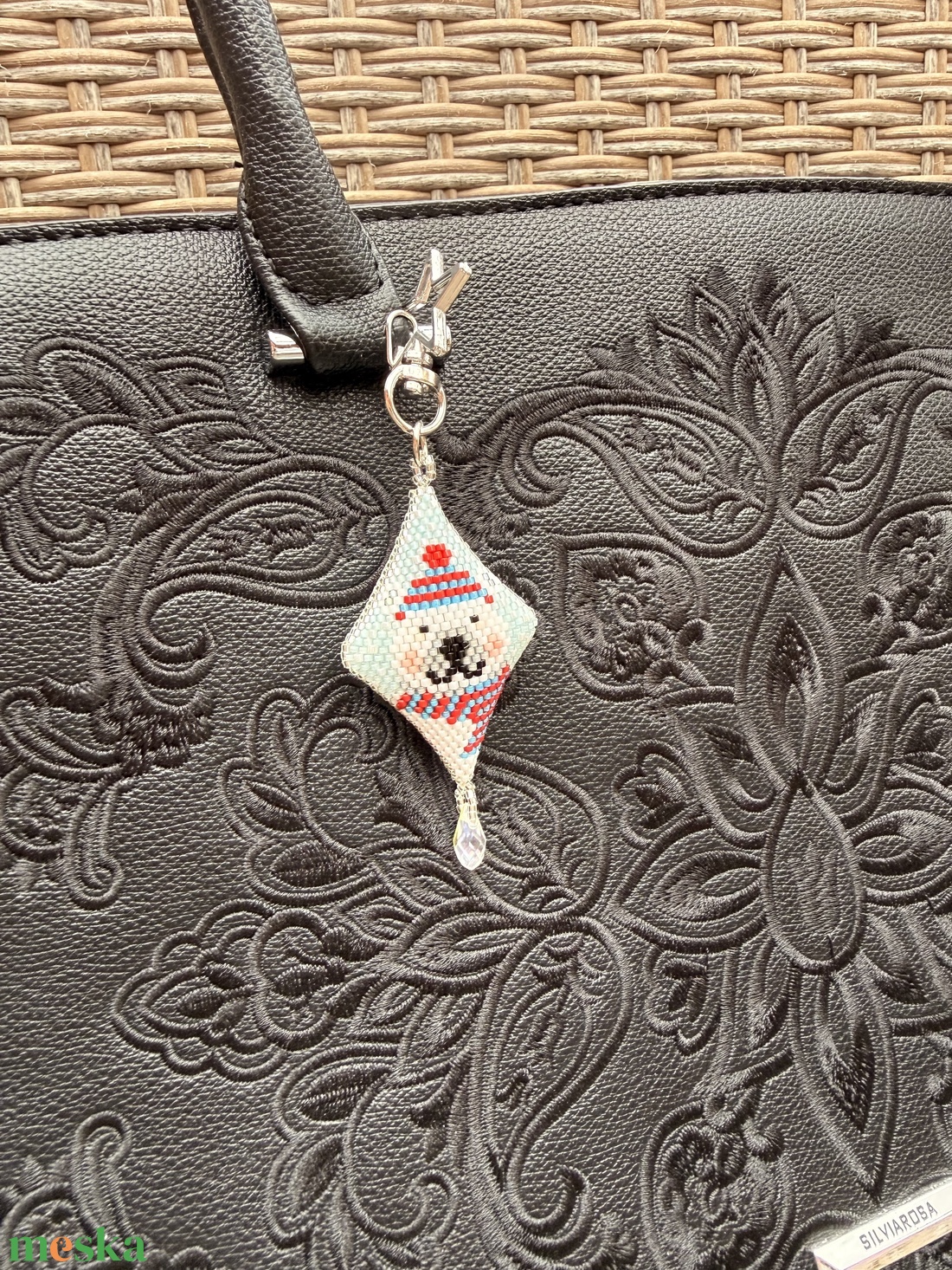 Jegesmedvés kulcstartó, dísz - táska & tok - kulcstartó & táskadísz - kulcstartó - Meska.hu