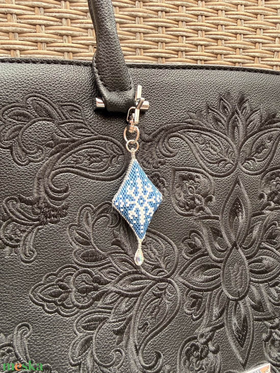 Hópelyhes kulcstartó, dísz - táska & tok - kulcstartó & táskadísz - kulcstartó - Meska.hu