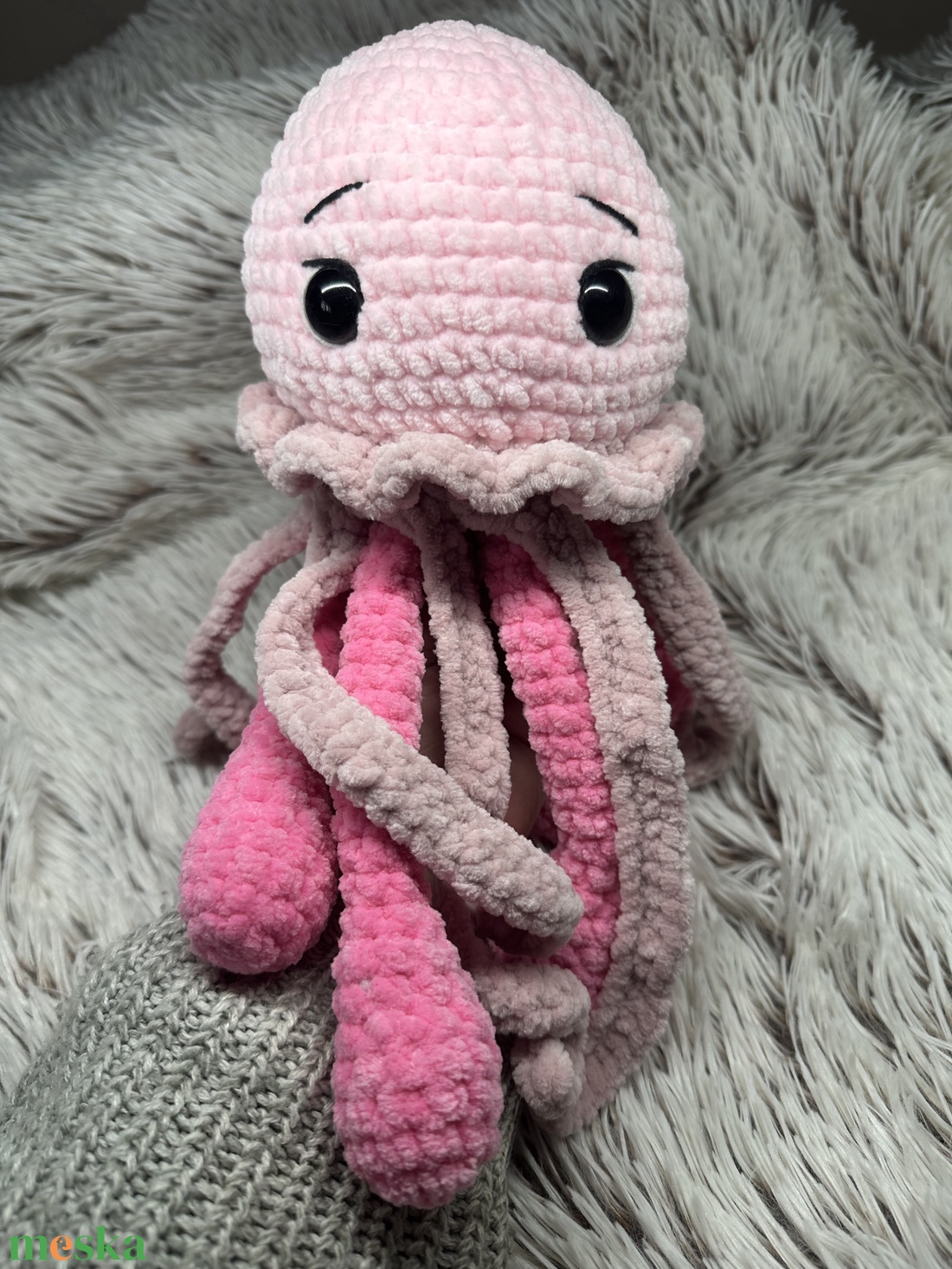 Horgolt medúza plüss - játék & sport - plüssállat & játékfigura - más figura - Meska.hu