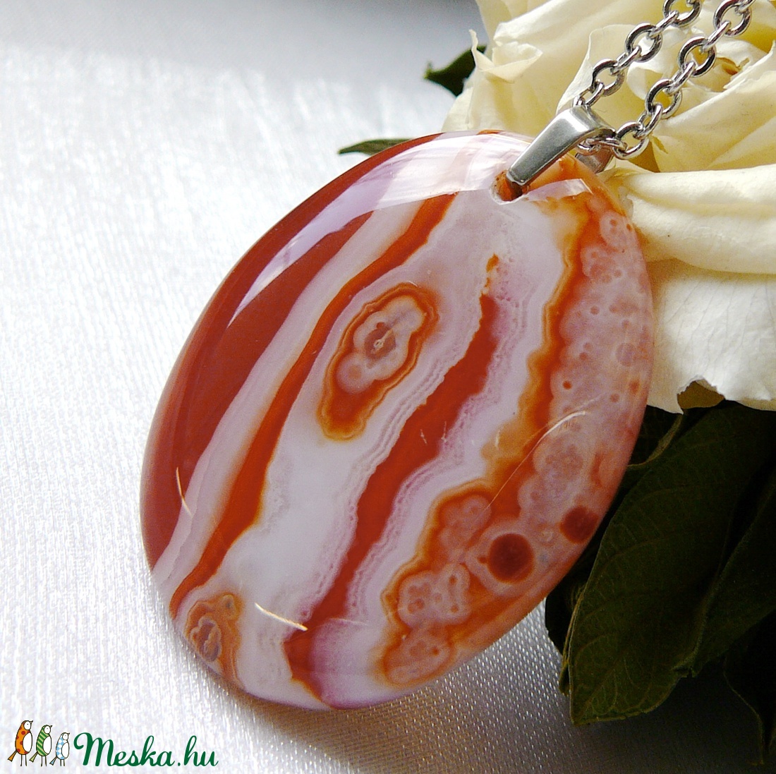 LEFOGLALVA! Karneol medál - ékszer - nyaklánc - medálos nyaklánc - Meska.hu