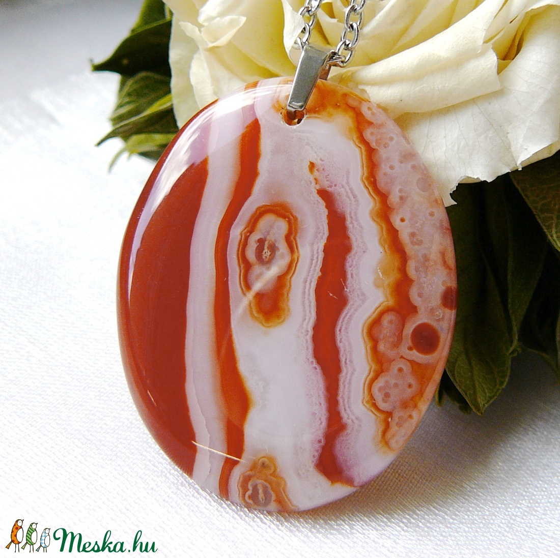 LEFOGLALVA! Karneol medál - ékszer - nyaklánc - medálos nyaklánc - Meska.hu
