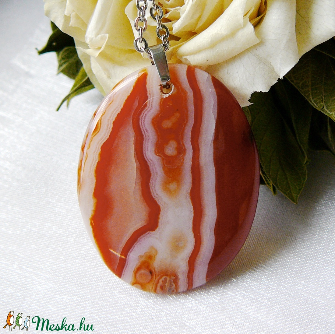 LEFOGLALVA! Karneol medál - ékszer - nyaklánc - medálos nyaklánc - Meska.hu