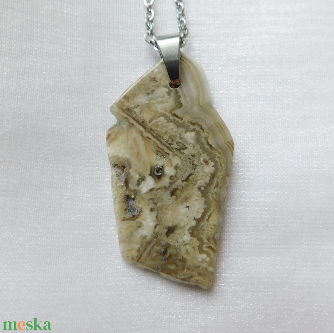 Csipkeachát medál  - ékszer - nyaklánc - medál - Meska.hu