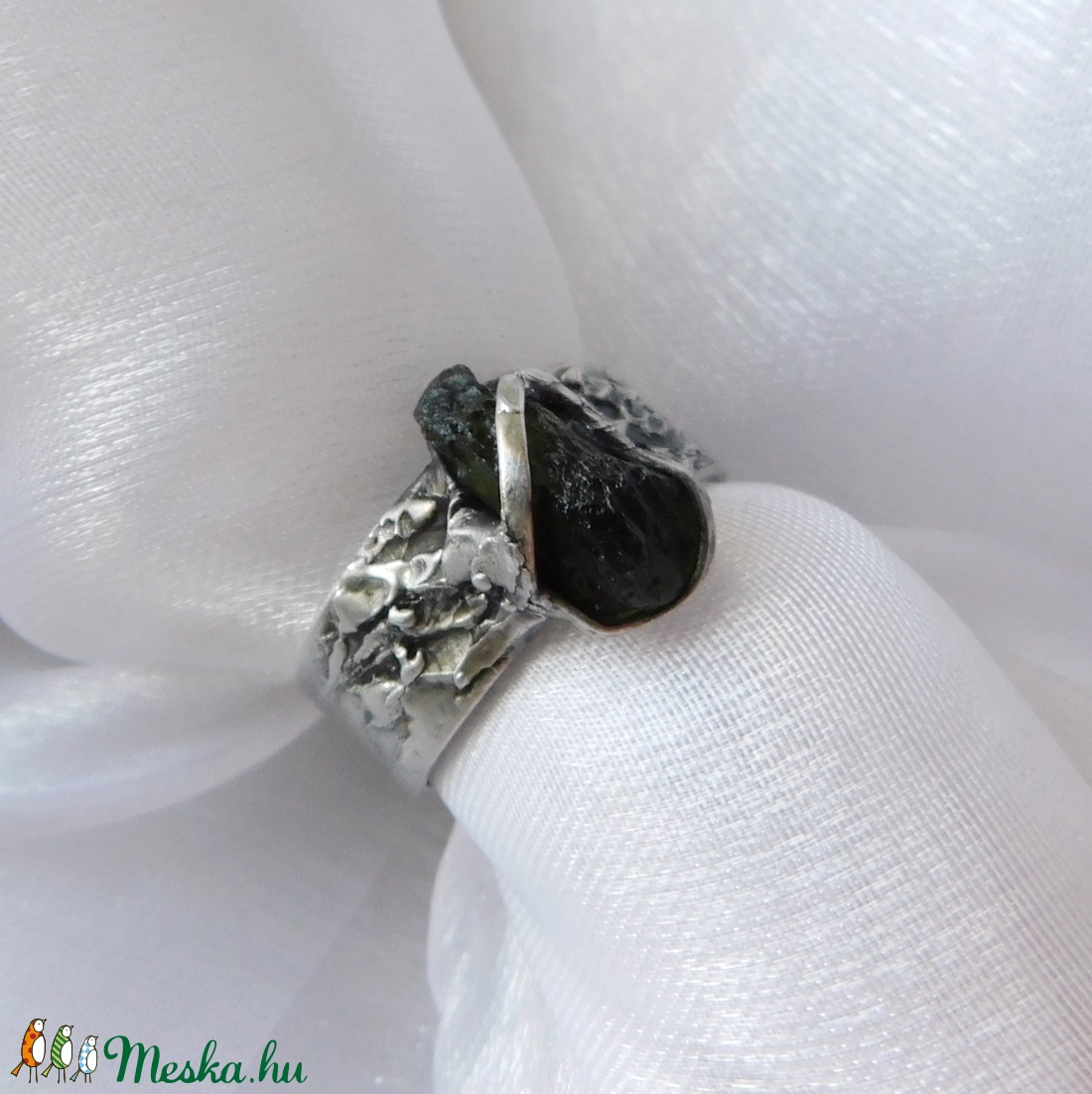 Moldavit gyűrű - ékszer - gyűrű - szoliter gyűrű - Meska.hu