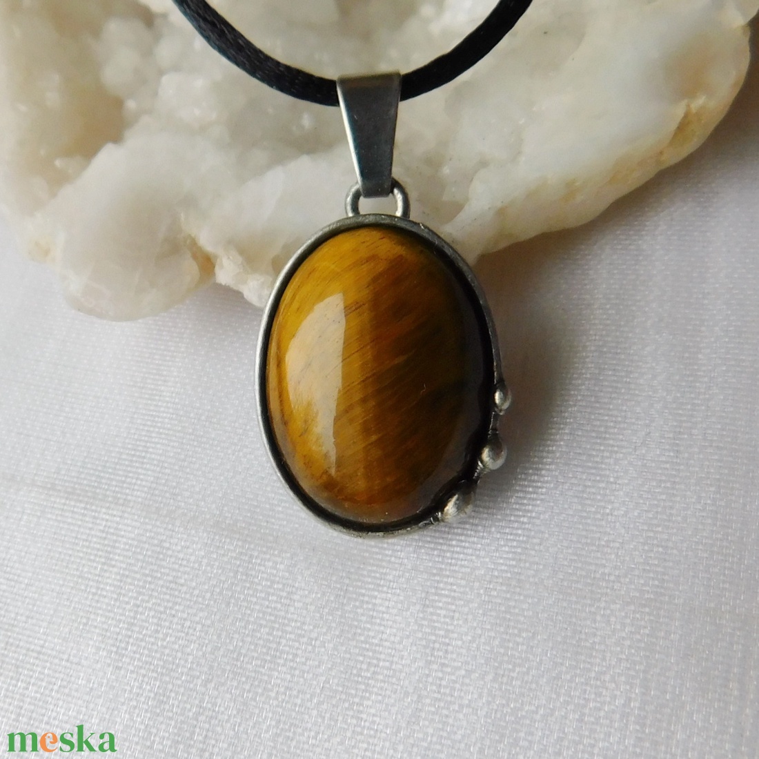 Tigrisszem medál  - ékszer - nyaklánc - medál - Meska.hu