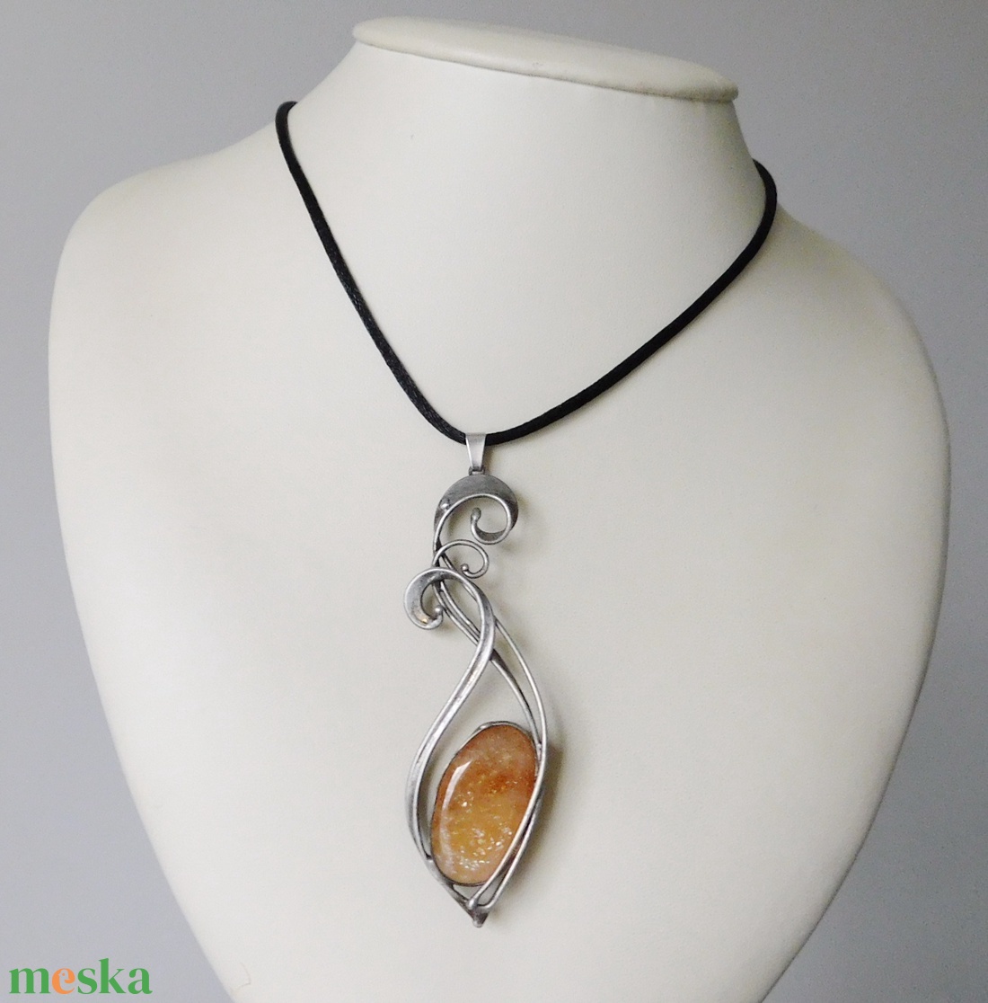 Citrin medál - ékszer - nyaklánc - medálos nyaklánc - Meska.hu