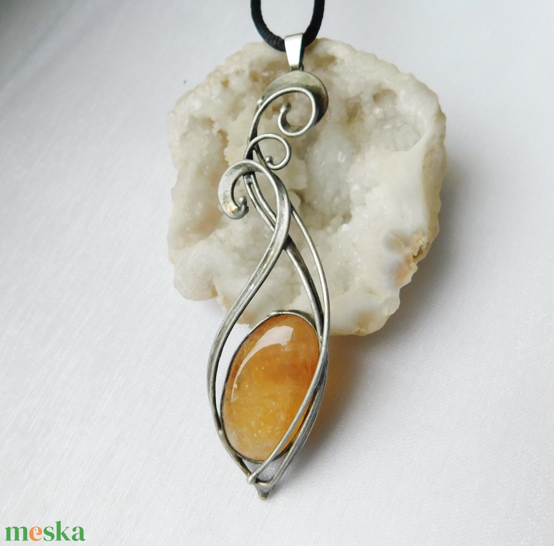 Citrin medál - ékszer - nyaklánc - medálos nyaklánc - Meska.hu