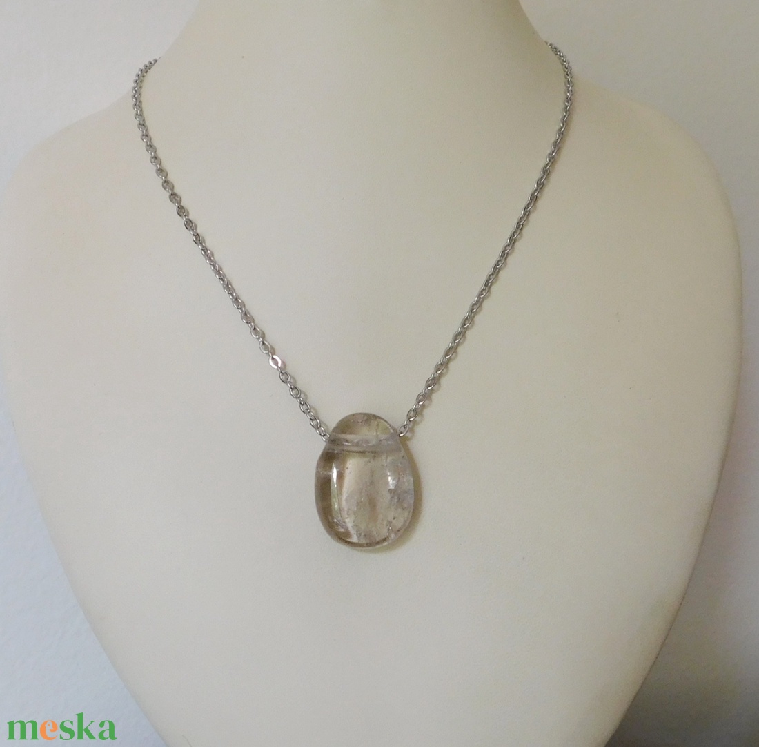 Füstkvarc medál - ékszer - nyaklánc - medálos nyaklánc - Meska.hu