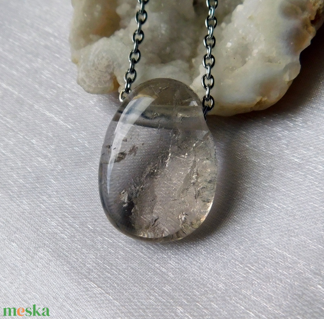 Füstkvarc medál - ékszer - nyaklánc - medálos nyaklánc - Meska.hu