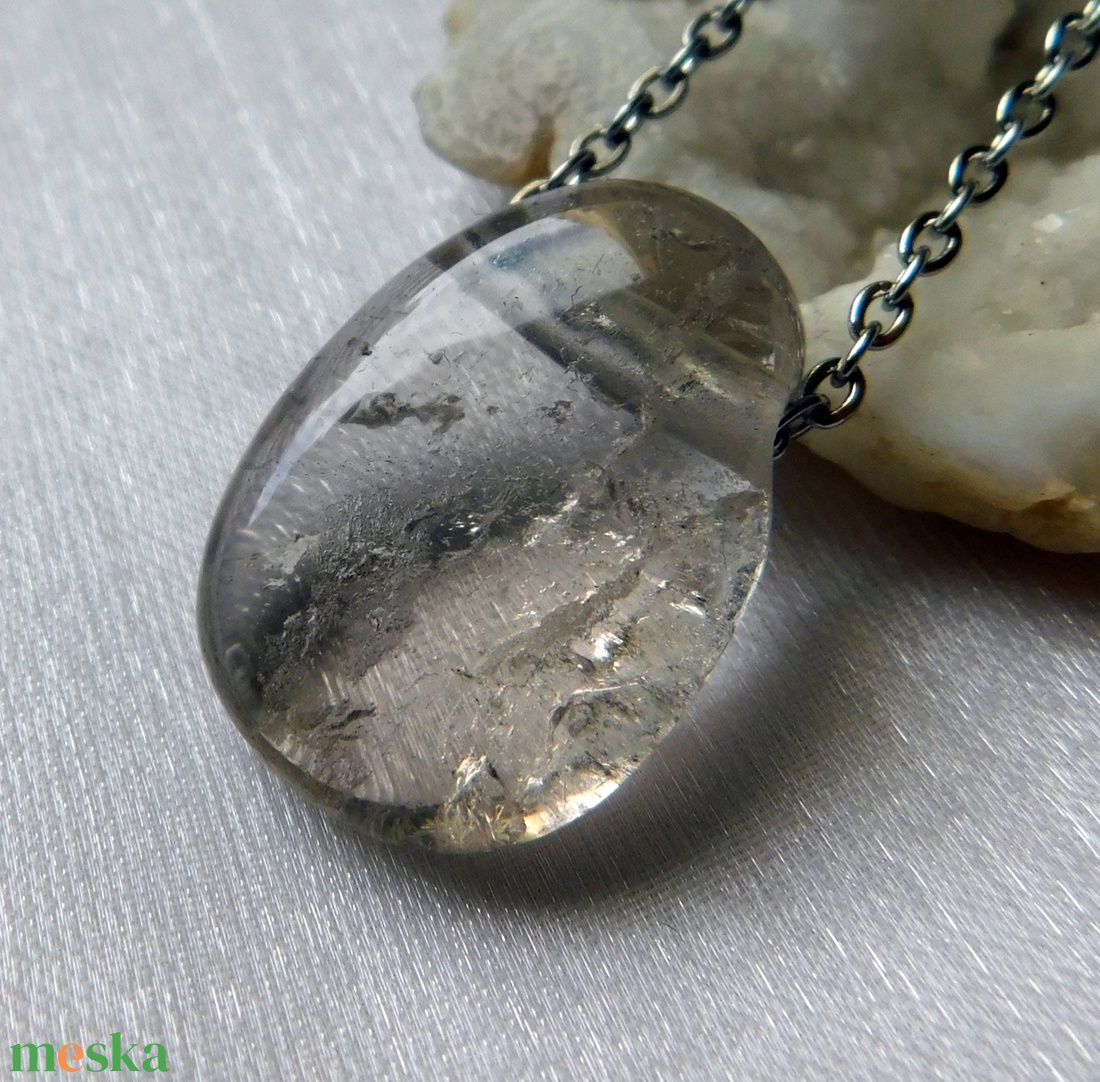 Füstkvarc medál - ékszer - nyaklánc - medálos nyaklánc - Meska.hu