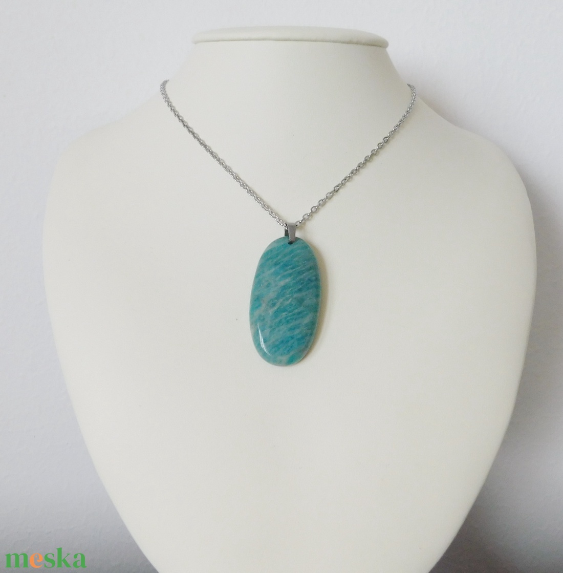 Amazonit medál - ékszer - nyaklánc - medál - Meska.hu