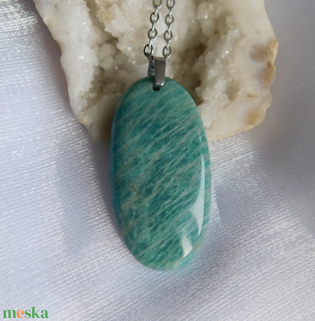 Amazonit medál - ékszer - nyaklánc - medál - Meska.hu