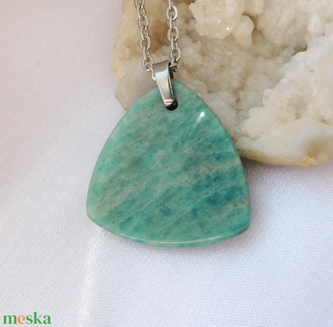 Amazonit medál - ékszer - nyaklánc - medál - Meska.hu