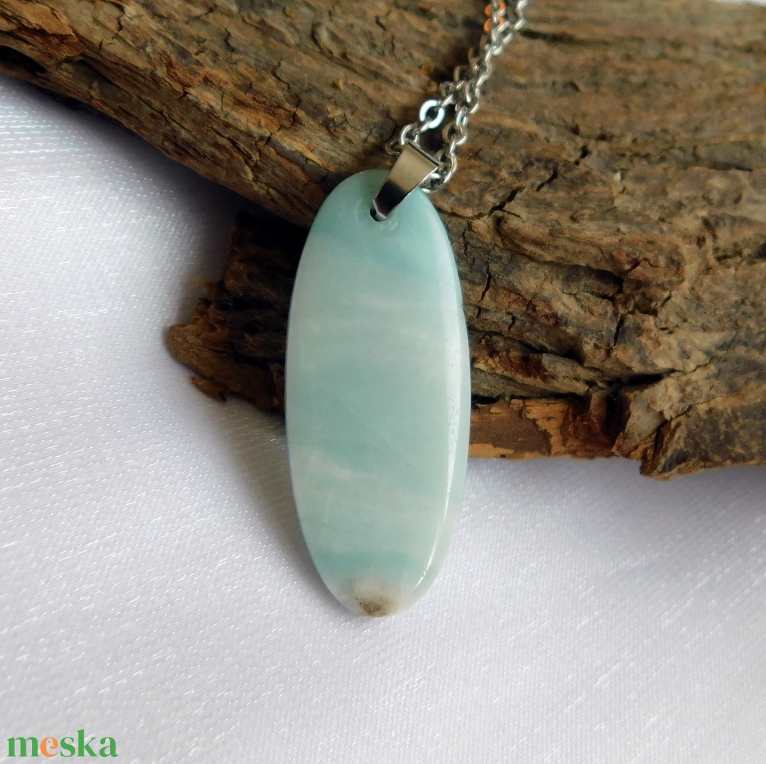 Amazonit medál - ékszer - nyaklánc - medál - Meska.hu