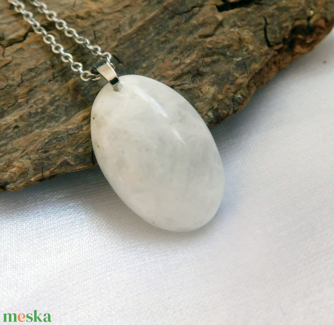 Szivárvány holdkő nyaklánc - ékszer - nyaklánc - medál - Meska.hu