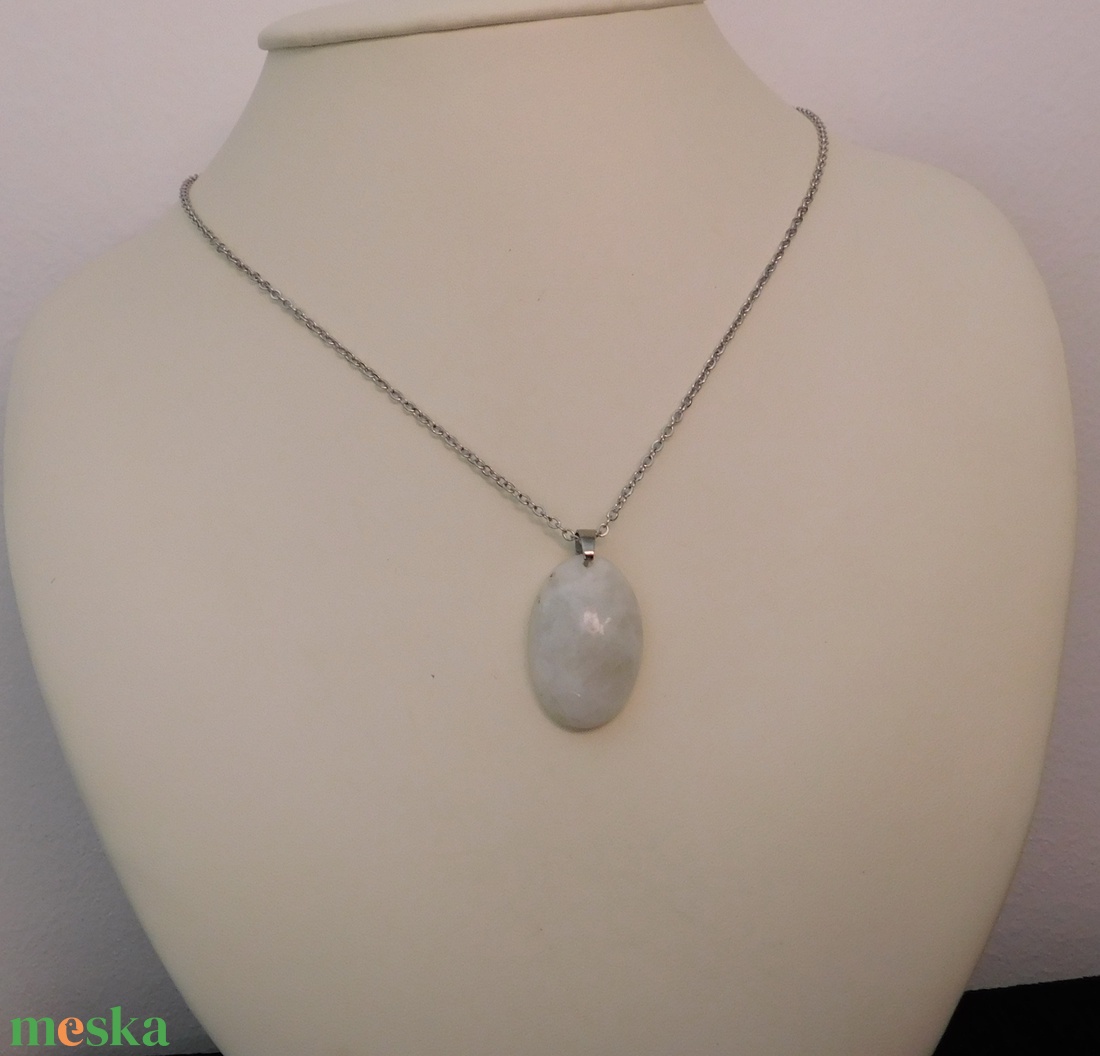 Szivárvány holdkő nyaklánc - ékszer - nyaklánc - medál - Meska.hu