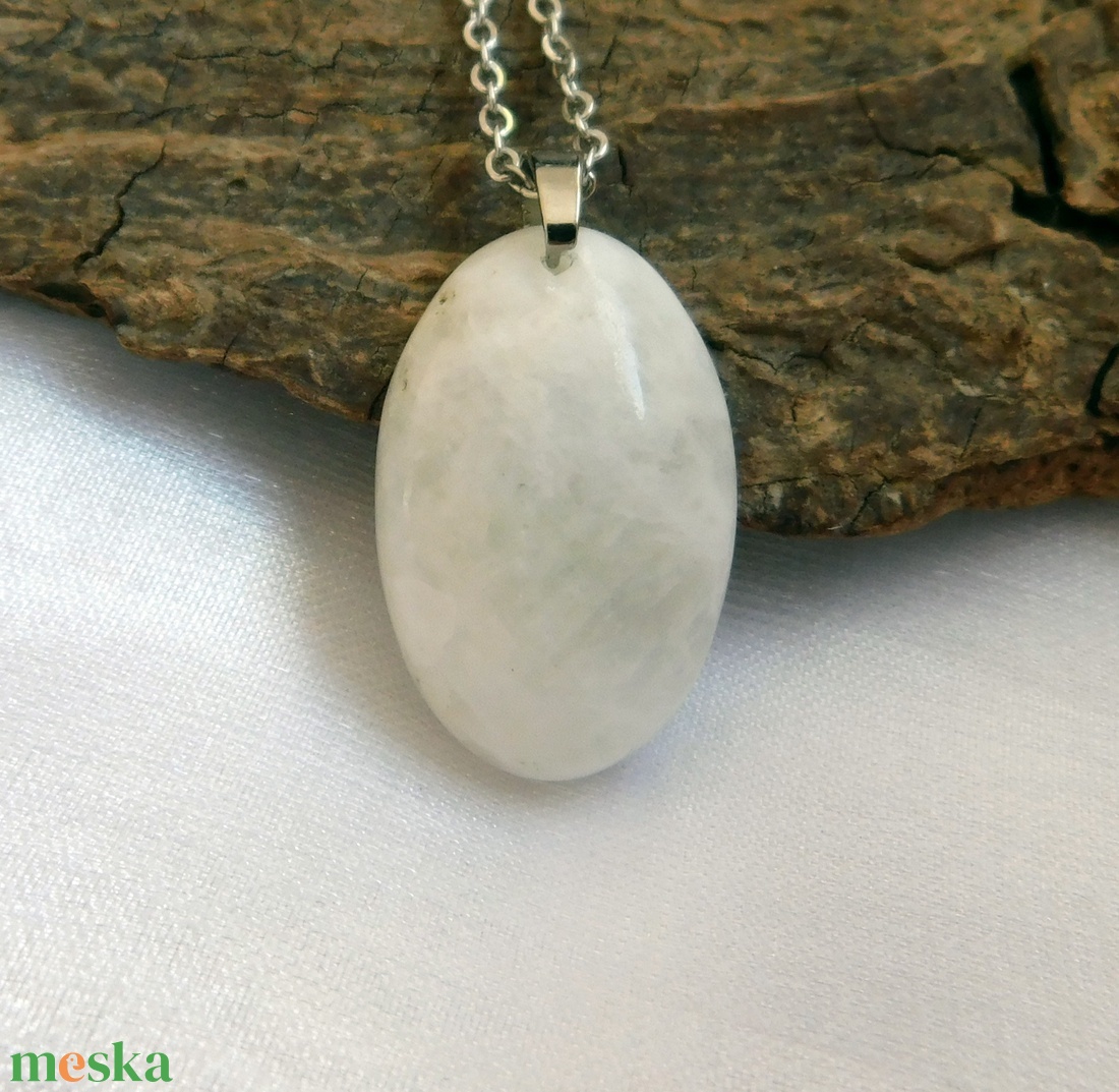 Szivárvány holdkő nyaklánc - ékszer - nyaklánc - medál - Meska.hu
