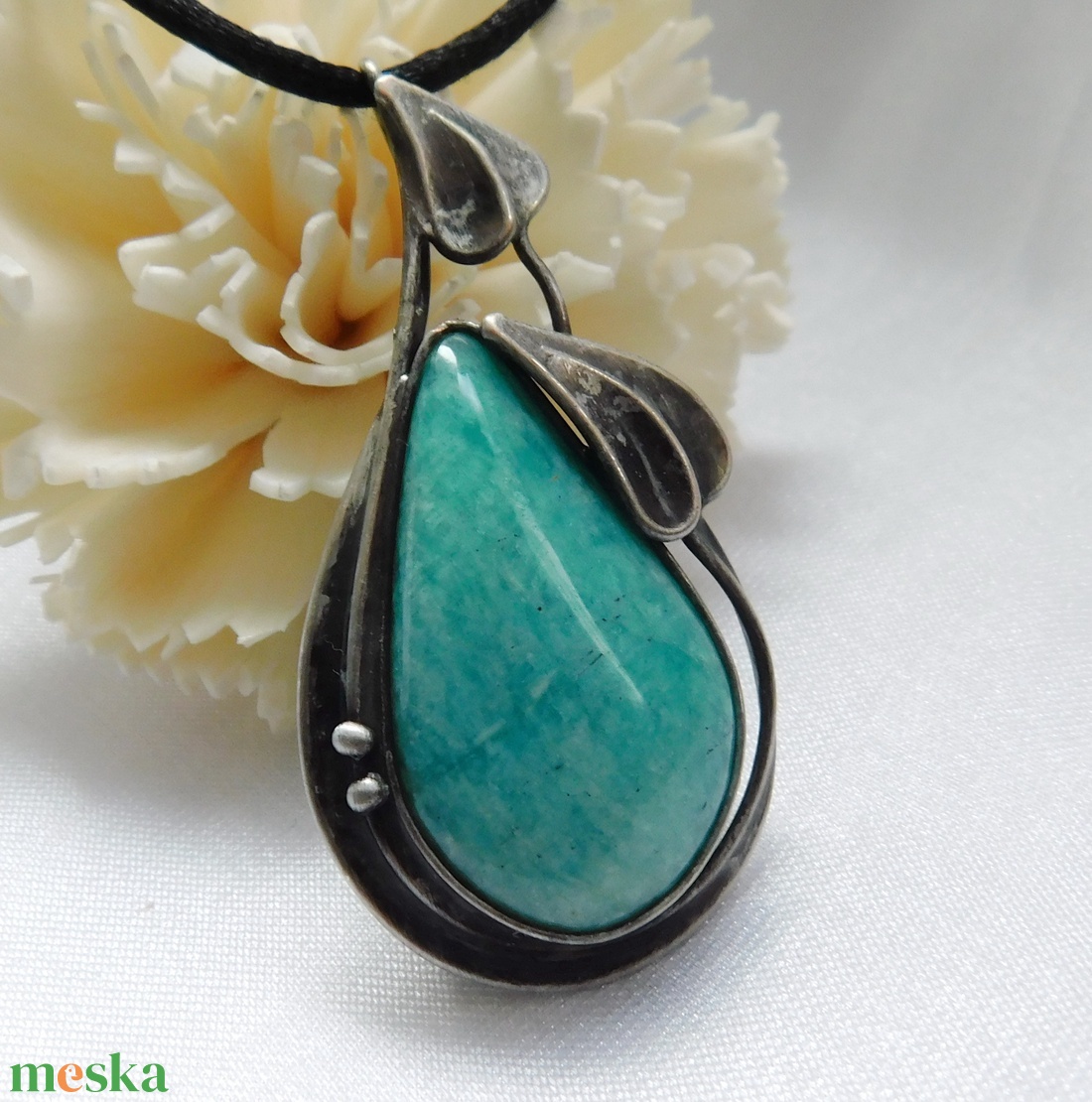 Amazonit medál - ékszer - nyaklánc - medálos nyaklánc - Meska.hu