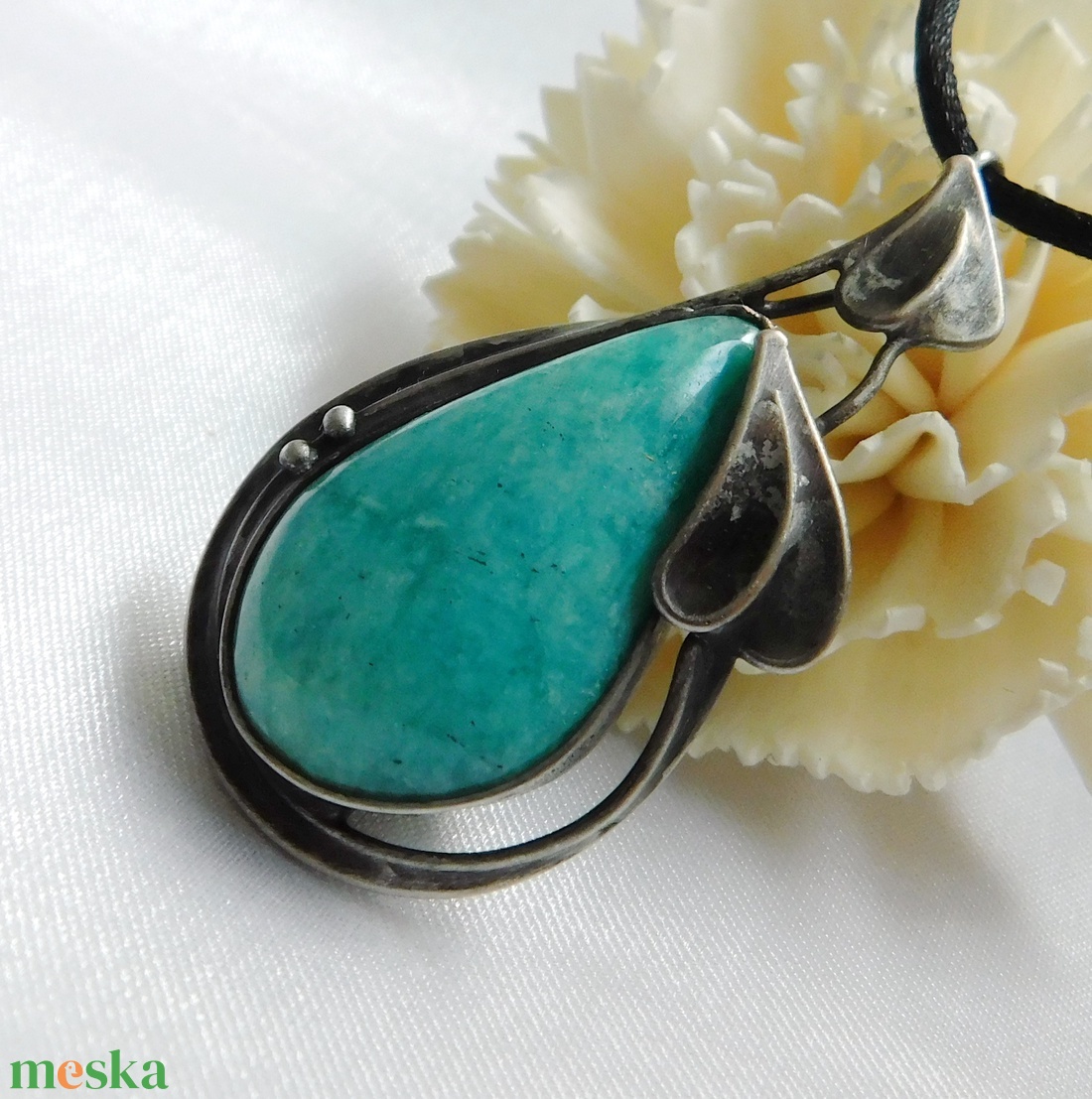 Amazonit medál - ékszer - nyaklánc - medálos nyaklánc - Meska.hu