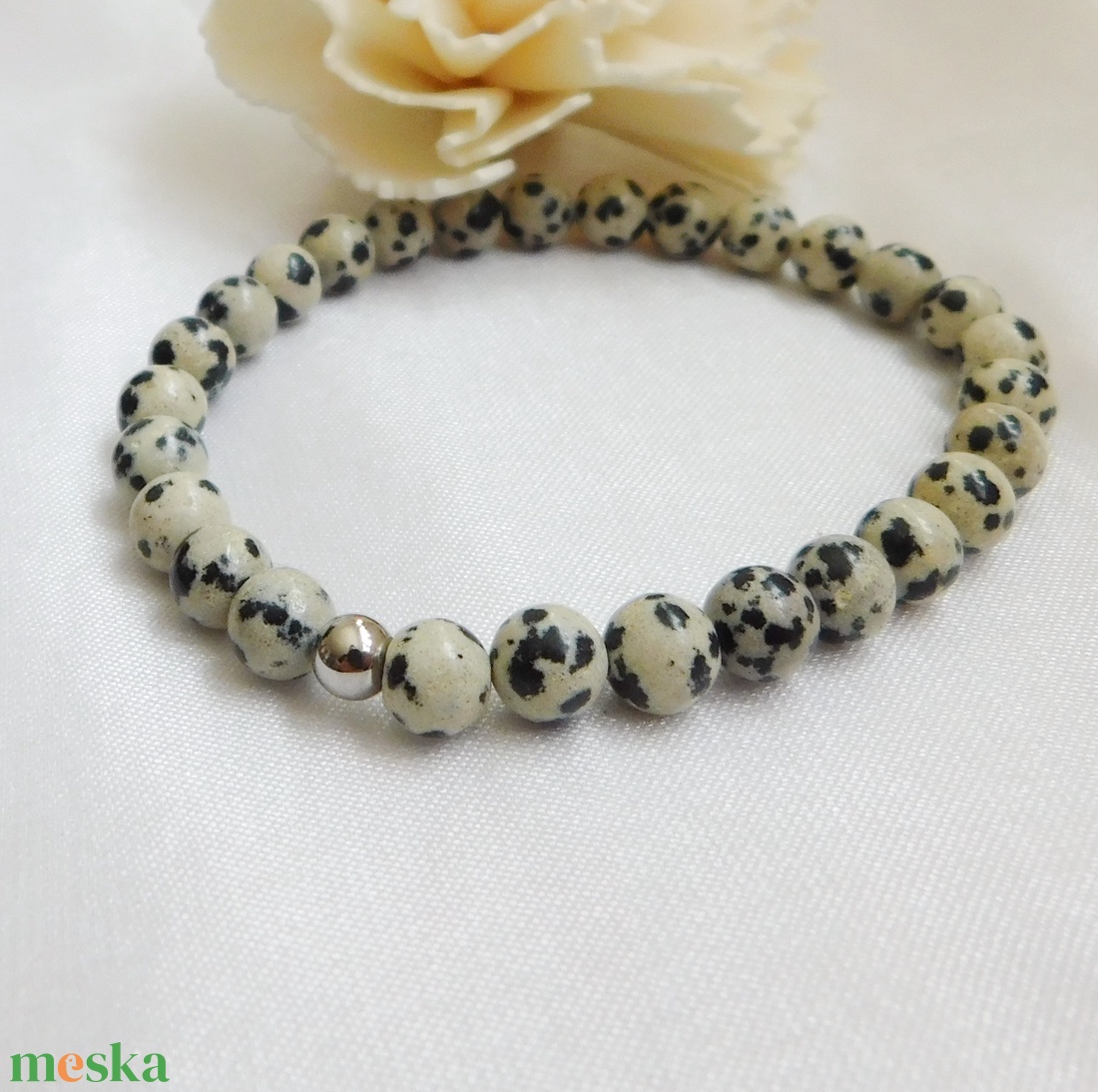 Gumis dalmata jáspis karkötő - ékszer - gyűrű - vékony gyűrű - Meska.hu Gumis dalmata jáspis karkötő - ékszer - gyűrű - vékony gyűrű - Meska.hu