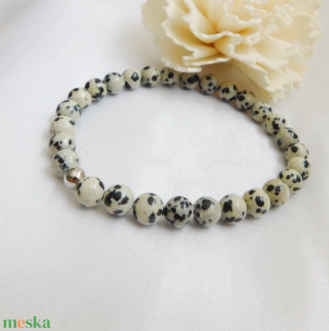 Gumis dalmata jáspis karkötő - ékszer - gyűrű - vékony gyűrű - Meska.hu Gumis dalmata jáspis karkötő - ékszer - gyűrű - vékony gyűrű - Meska.hu