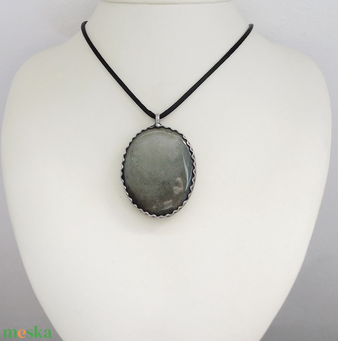 Arany obszidián medál - ékszer - nyaklánc - medál - Meska.hu