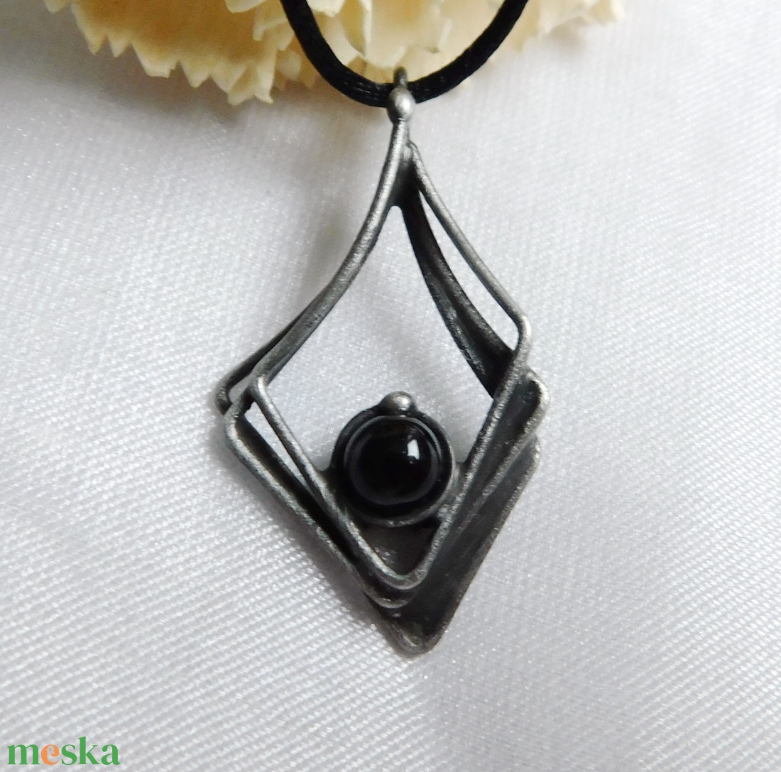 Ónix nyaklánc - ékszer - nyaklánc - medál - Meska.hu