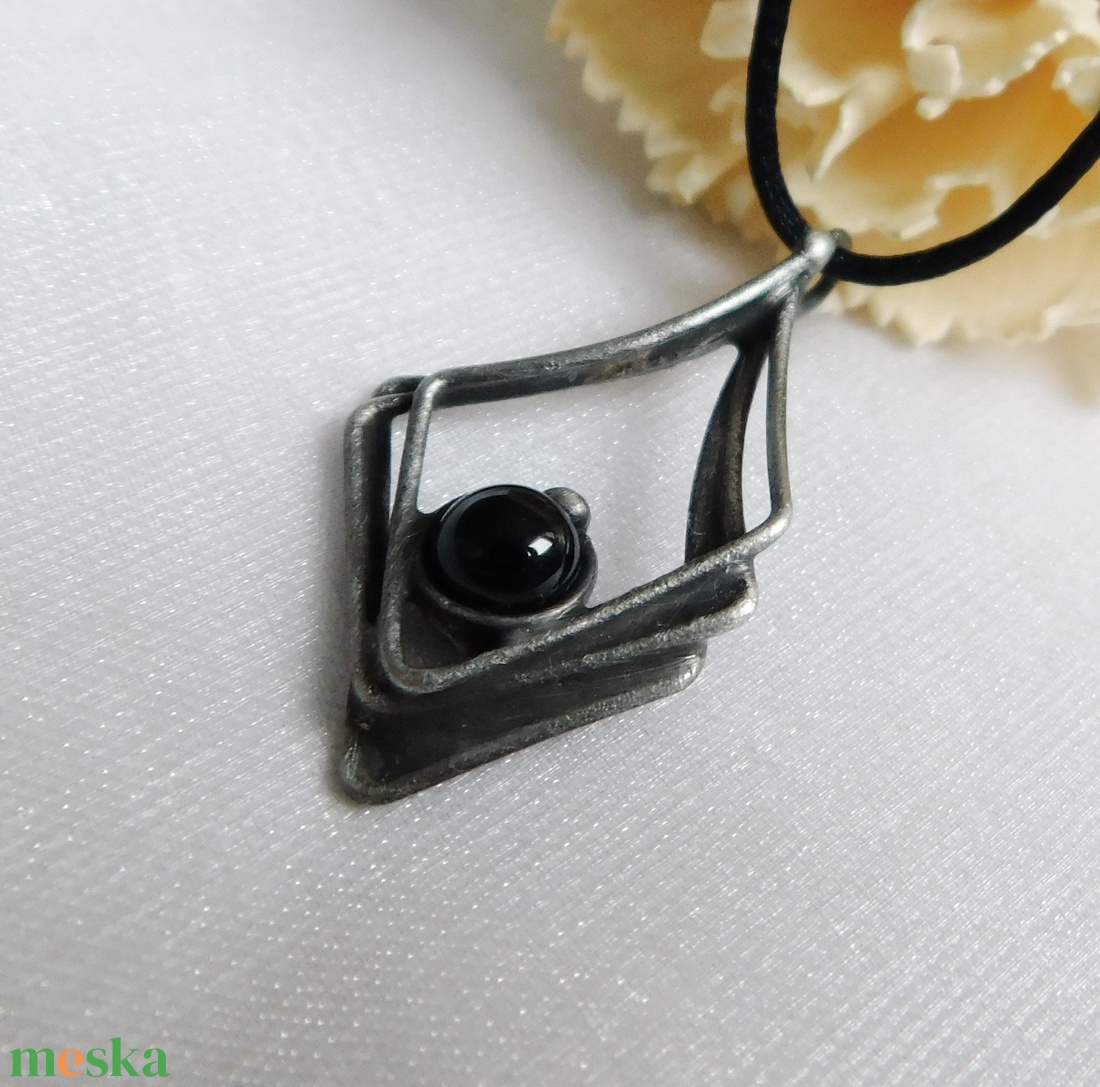 Ónix nyaklánc - ékszer - nyaklánc - medál - Meska.hu