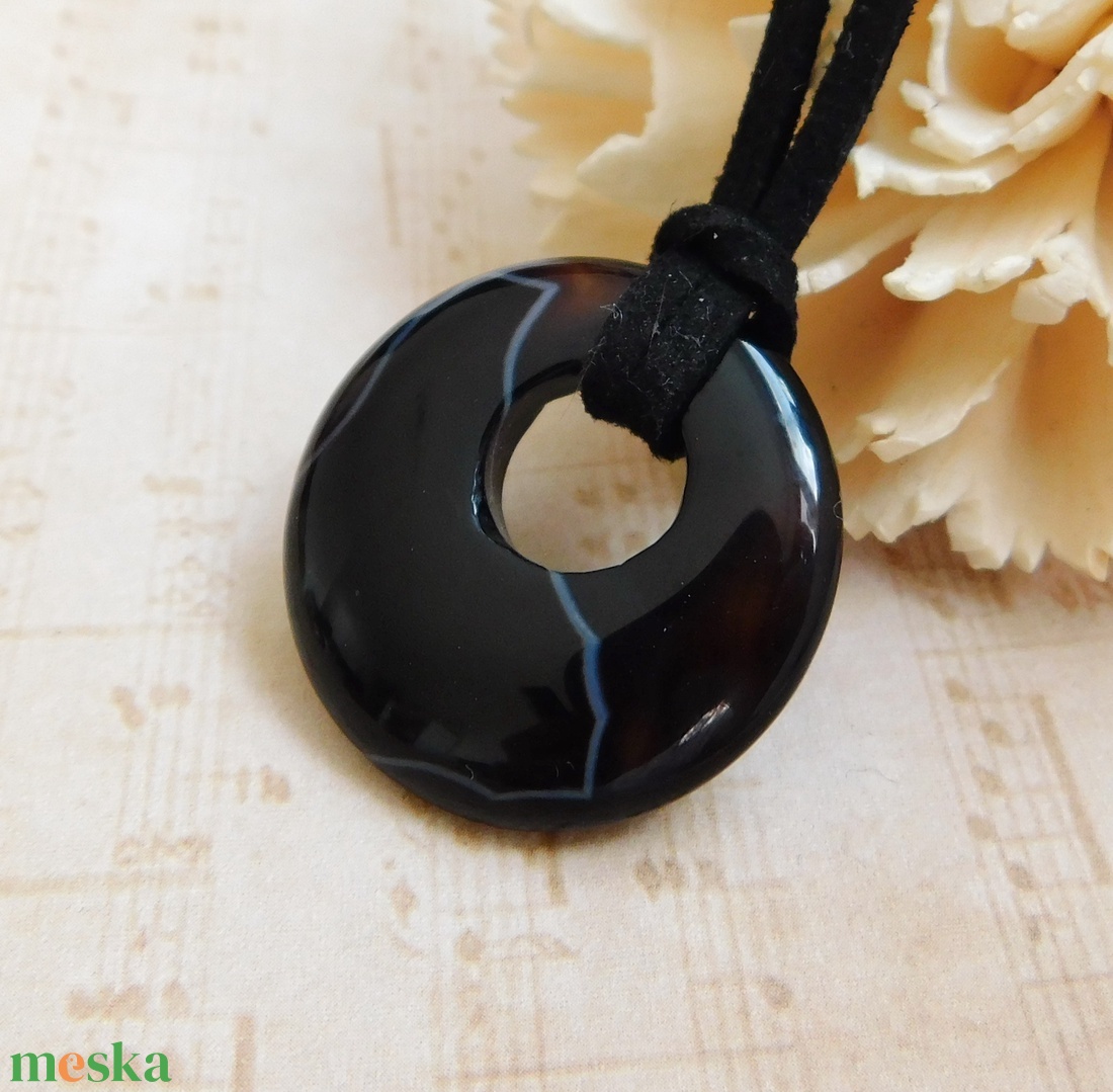 Ónix nyaklánc - ékszer - nyaklánc - medálos nyaklánc - Meska.hu