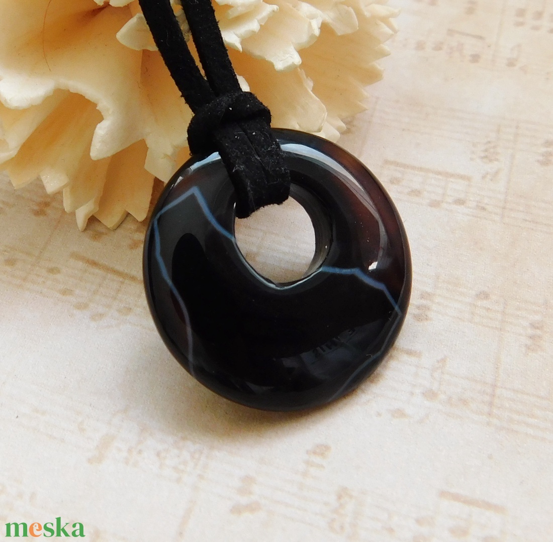 Ónix nyaklánc - ékszer - nyaklánc - medálos nyaklánc - Meska.hu