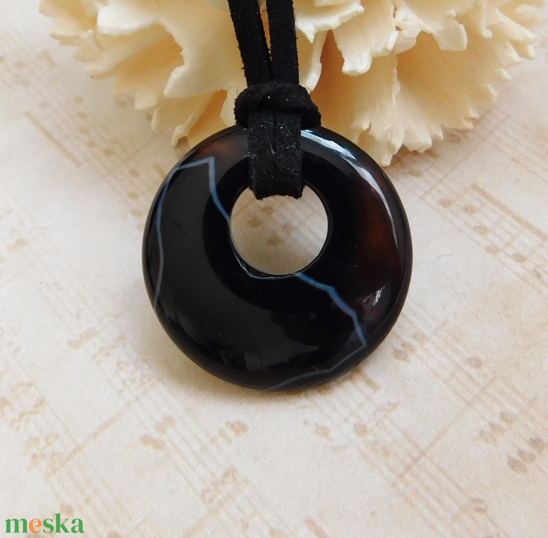 Ónix nyaklánc - ékszer - nyaklánc - medálos nyaklánc - Meska.hu